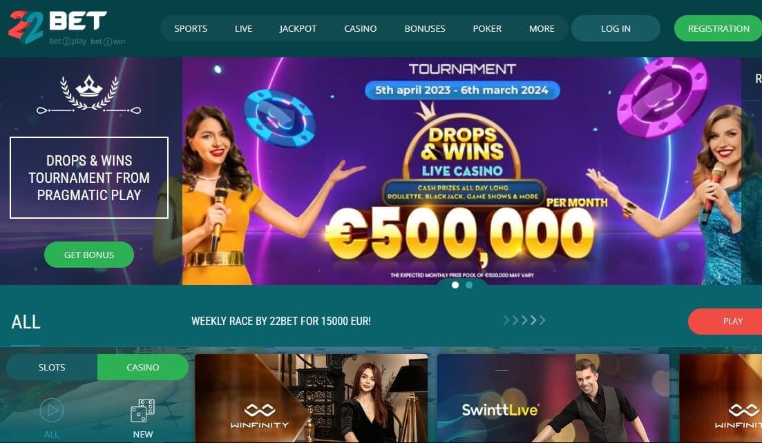 22Bet casino Kenya