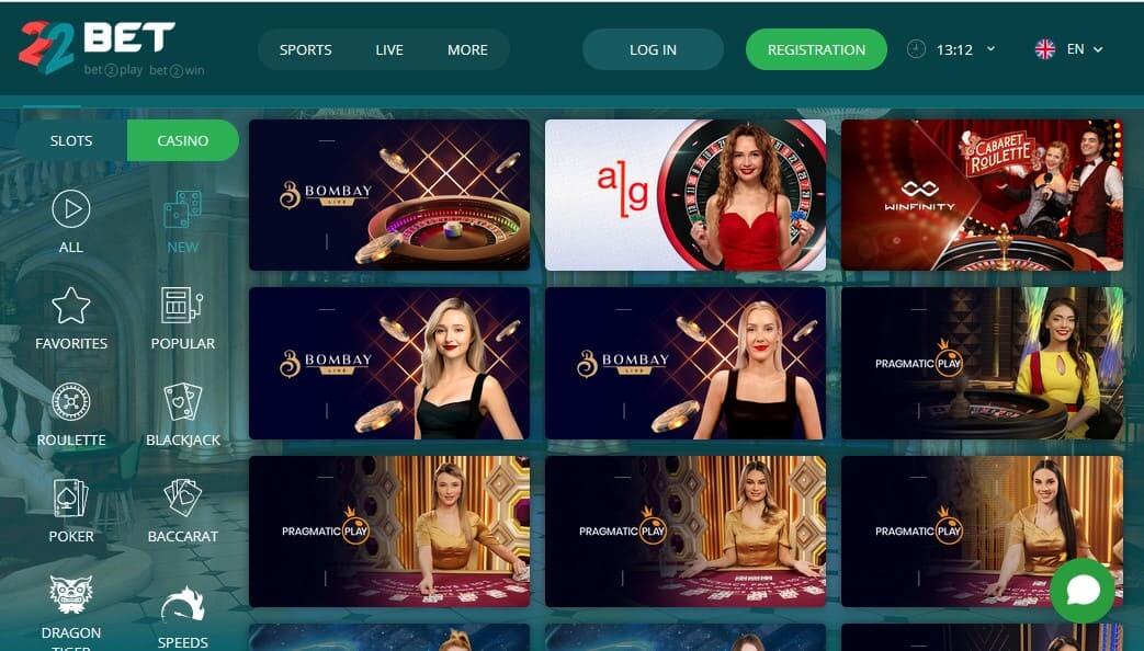 22Bet Casinos Kenya new games