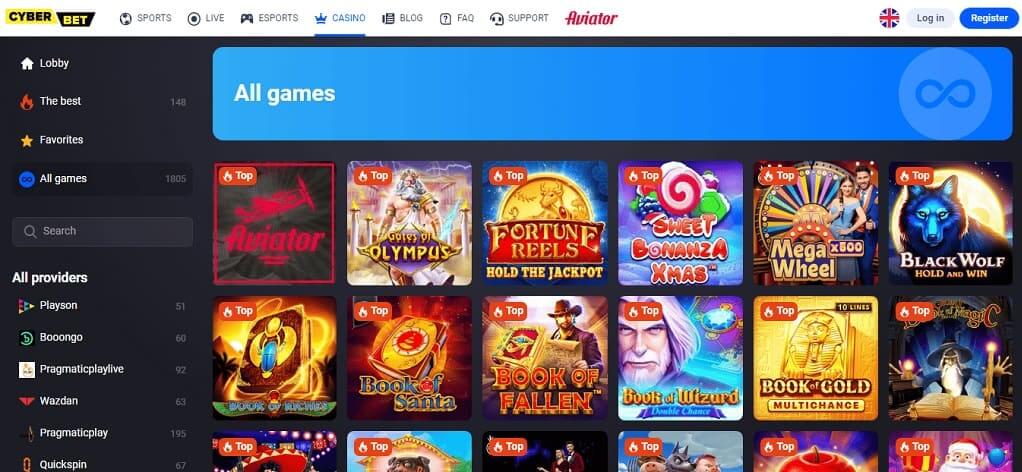 CyberBet Casino games