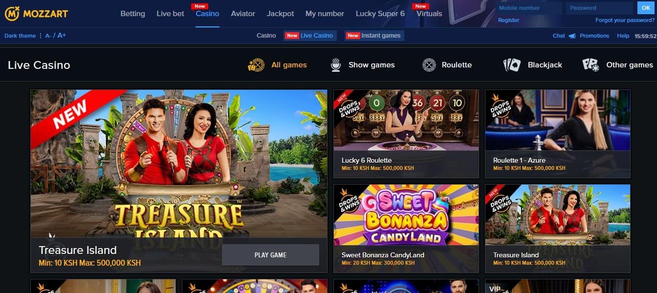 Mozzart Casino Live Games
